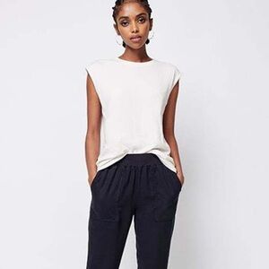 Faherty Cloud Muscle tee in Ivory Coast